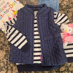 TAHARI Baby Quilted zip front puffer vest